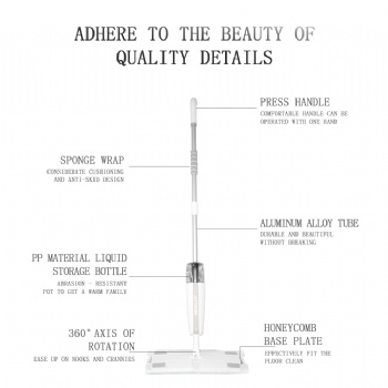  洁通宝喷水喷雾静电除尘拖家用懒人免手洗一拖净干湿两用平板拖把	