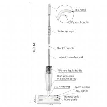  JOYTONBO Wet & dry usage house floor cleaning hair absorb dust spray flat mop	