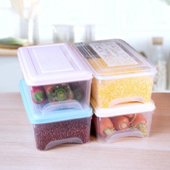  冰箱收纳盒抽屉式透明塑料保鲜盒家用透明厨房冷冻盒食品储物盒	