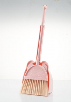  Children play plastic learn safe small soft hair broom dustpan tools combination	