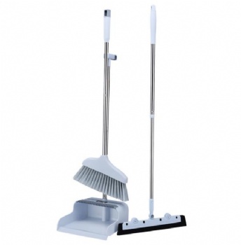  Household garbage hair clean magic plastic broom dustpan and wiper set	