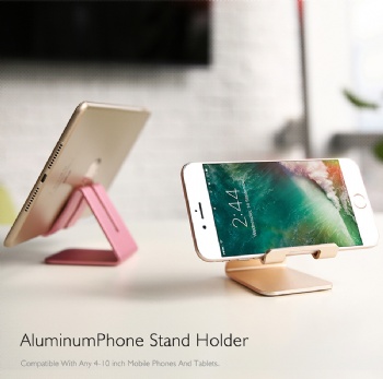  礼品简易便携金属铝合金懒人平板支架桌面手机支架	