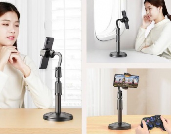  Portable mobile phone video live lifting telescopic desktop bracket multi-functional lazy TV viewers bracket	