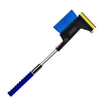  Retractable glass deicing shovel beef tendon ice scraping snow sweeping brush with safety hammer	