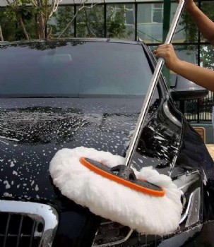  汽车清洁用品拖把长柄伸缩棉软刷擦车除灰尘家用擦玻璃清洁工具	