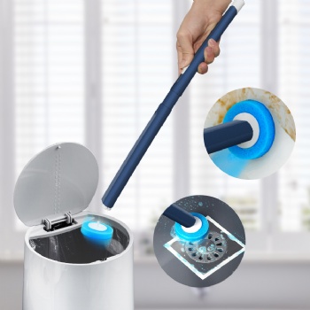  JOYTONBO Disposable toilet brush with disinfecting single sponge head replacement head	